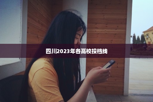 四川2023年各高校投档线