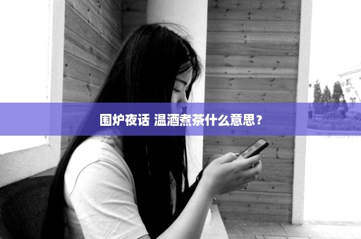 围炉夜话 温酒煮茶什么意思？