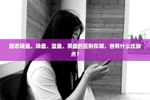 固态硬盘，绿盘、蓝盘、黑盘的区别在哪，各有什么优缺点？