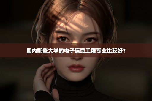 国内哪些大学的电子信息工程专业比较好？