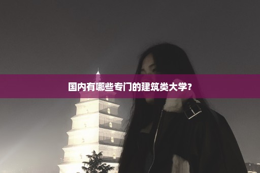 国内有哪些专门的建筑类大学？