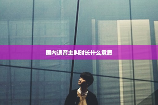 国内语音主叫时长什么意思