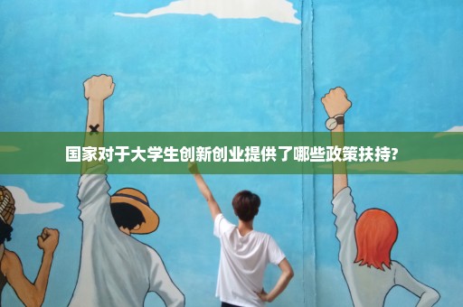 国家对于大学生创新创业提供了哪些政策扶持?