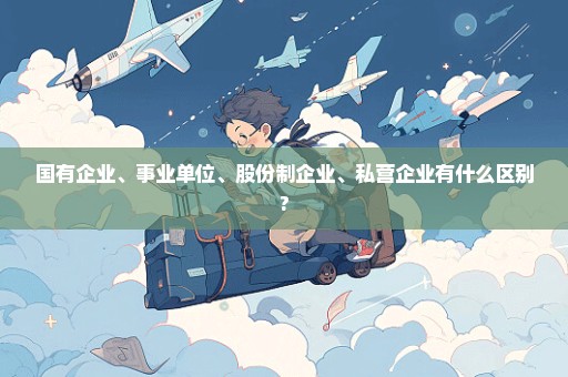 国有企业、事业单位、股份制企业、私营企业有什么区别?