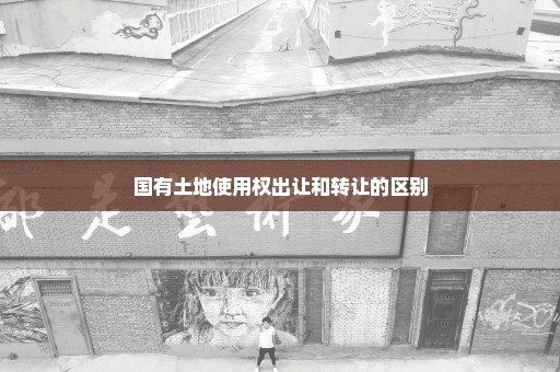 国有土地使用权出让和转让的区别