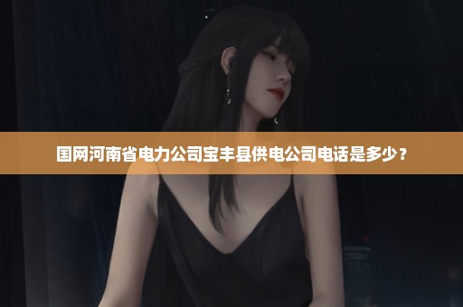 国网河南省电力公司宝丰县供电公司电话是多少？
