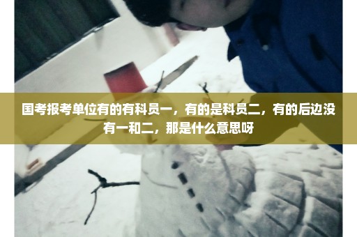 国考报考单位有的有科员一，有的是科员二，有的后边没有一和二，那是什么意思呀