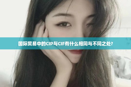 国际贸易中的CIP与CIF有什么相同与不同之处?