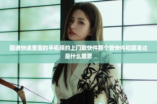 圆通快递里面的手机预约上门取快件那个普快件和圆准达是什么意思