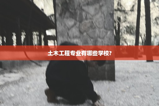 土木工程专业有哪些学校?