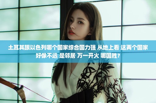 土耳其跟以色列哪个国家综合国力强 从地上看 这两个国家好像不远 是邻居 万一开火 哪国胜？