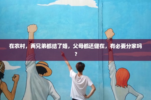 在农村，两兄弟都结了婚，父母都还健在，有必要分家吗？