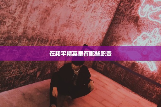 在和平精英里有哪些职责