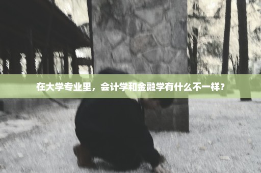 在大学专业里，会计学和金融学有什么不一样？