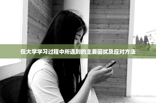 在大学学习过程中所遇到的主要困扰及应对方法