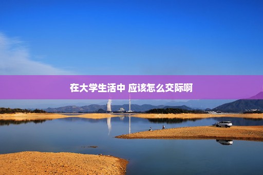 在大学生活中 应该怎么交际啊