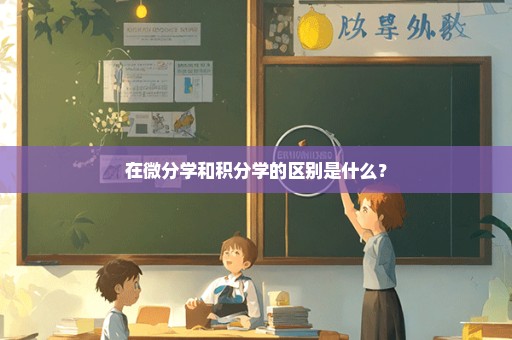 在微分学和积分学的区别是什么？
