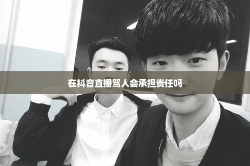 在抖音直播骂人会承担责任吗