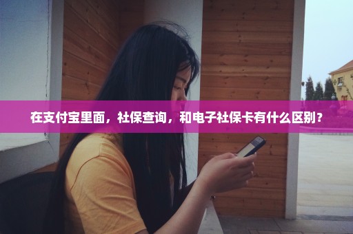在支付宝里面，社保查询，和电子社保卡有什么区别？