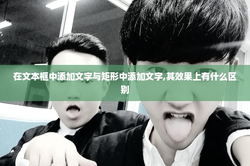 在文本框中添加文字与矩形中添加文字,其效果上有什么区别