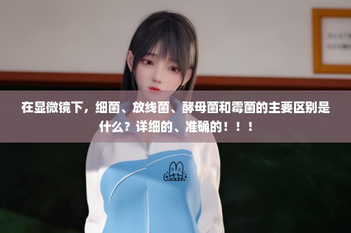 在显微镜下，细菌、放线菌、酵母菌和霉菌的主要区别是什么？详细的、准确的！！！