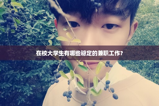 在校大学生有哪些稳定的兼职工作？