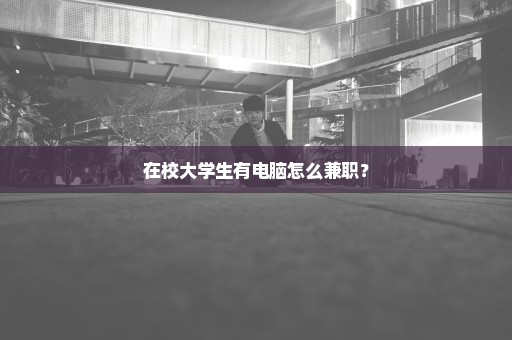 在校大学生有电脑怎么兼职？