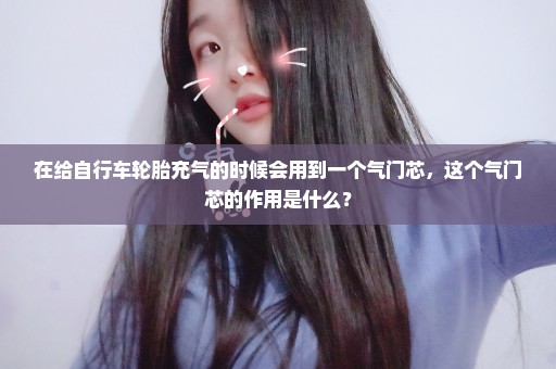 在给自行车轮胎充气的时候会用到一个气门芯，这个气门芯的作用是什么？