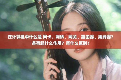 在计算机中什么是 网卡、网桥、网关、路由器、集线器？各有起什么作用？有什么区别？