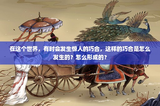 在这个世界，有时会发生惊人的巧合，这样的巧合是怎么发生的？怎么形成的？