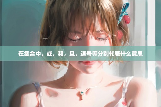 在集合中，或，和，且，逗号等分别代表什么意思