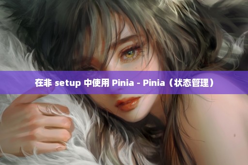 在非 setup 中使用 Pinia - Pinia（状态管理）