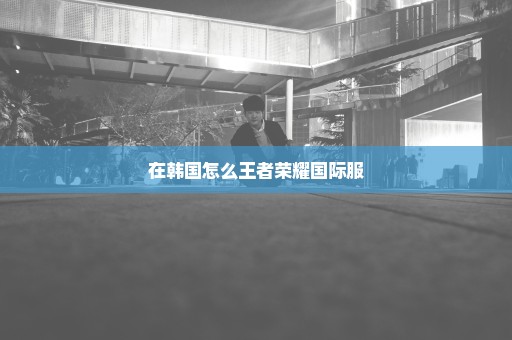 在韩国怎么王者荣耀国际服