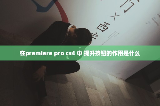 在premiere pro cs4 中 提升按钮的作用是什么