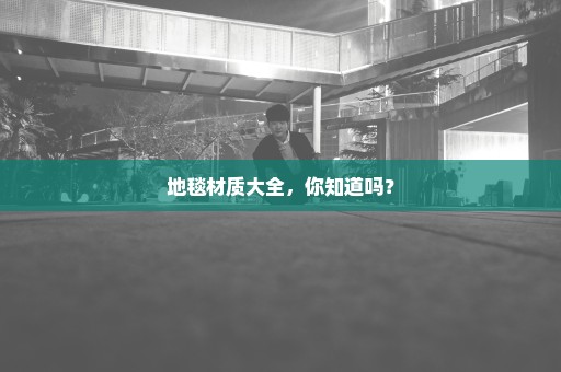 地毯材质大全，你知道吗？