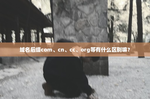 域名后缀com、cn、cc、org等有什么区别嘛？