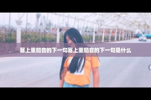 塞上重笳音的下一句塞上重笳音的下一句是什么