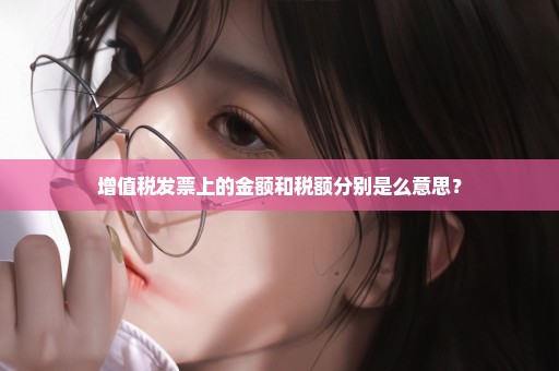增值税发票上的金额和税额分别是么意思？