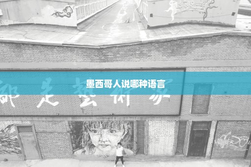 墨西哥人说哪种语言