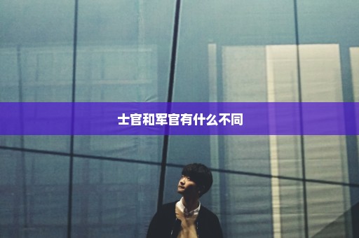 士官和军官有什么不同