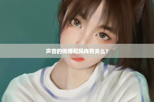 声音的传播和风向有关么？
