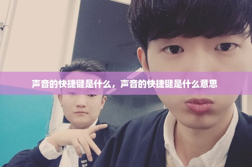 声音的快捷键是什么，声音的快捷键是什么意思 