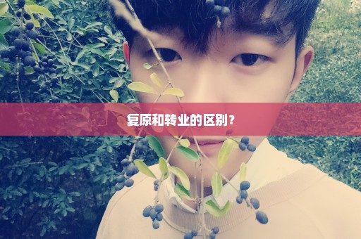 复原和转业的区别？