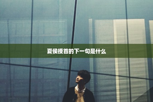 夏侯授首的下一句是什么