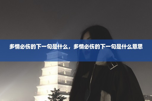 多情必伤的下一句是什么，多情必伤的下一句是什么意思 