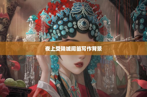 夜上受降城闻笛写作背景