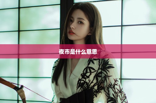 夜市是什么意思
