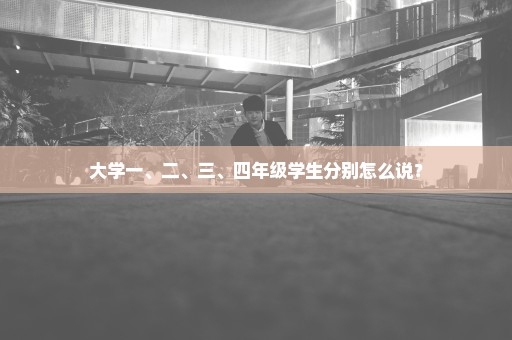 大学一、二、三、四年级学生分别怎么说？