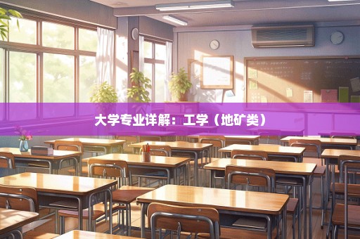 大学专业详解：工学（地矿类）