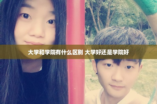 大学和学院有什么区别 大学好还是学院好